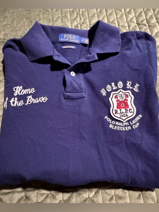 Polo Ralph Lauren Other - Polo Ralph Lauren Bleecker Cup Polo Shirt navy Custom Slim Fit Ivy League Medium
